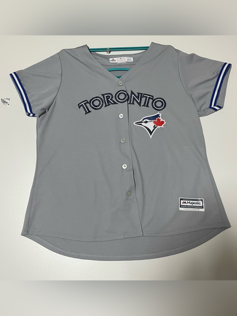 Toronto Blue Jays women’s majestic Jersey Sz 2XL made in USA